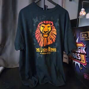 Disney The Lion King Broadway Musical T-Shirt Black Adult Size L Preowned